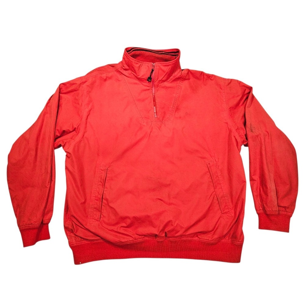 WearGuard Mens XL Red Quarter Zip Pullover Jacket Waterproof Windproof Workwear